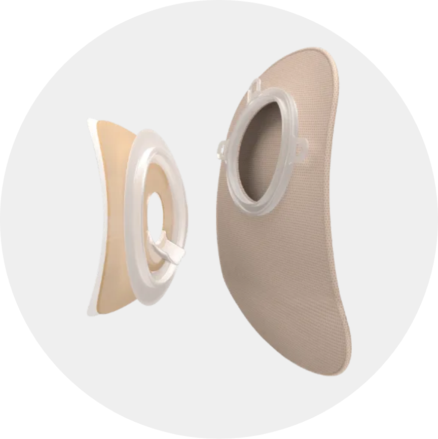 Ostoform two piece stoma bag