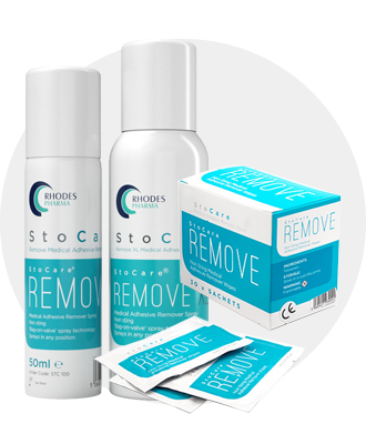 StoCare Remove medical adhesive remover spray and wipes