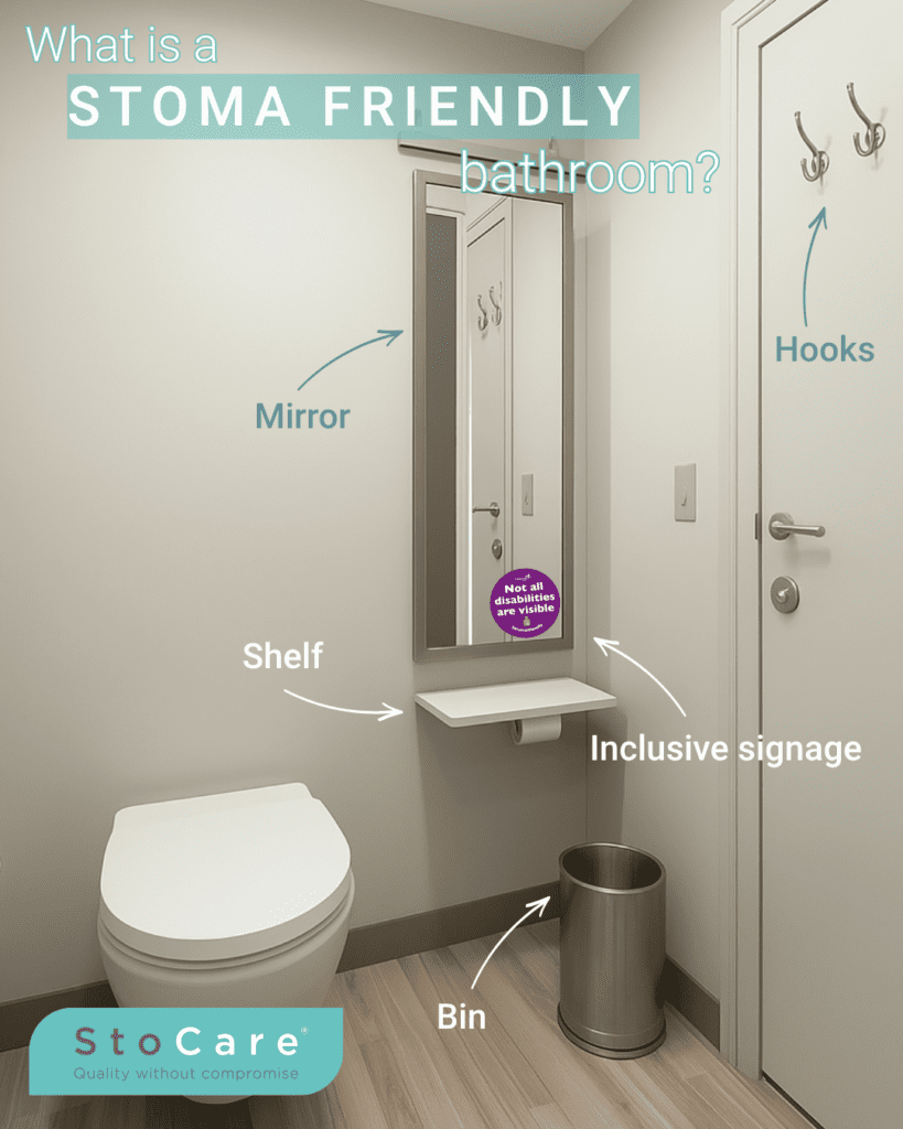What is a stoma friendly bathroom?